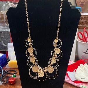 Gold Circle Pendant Necklace